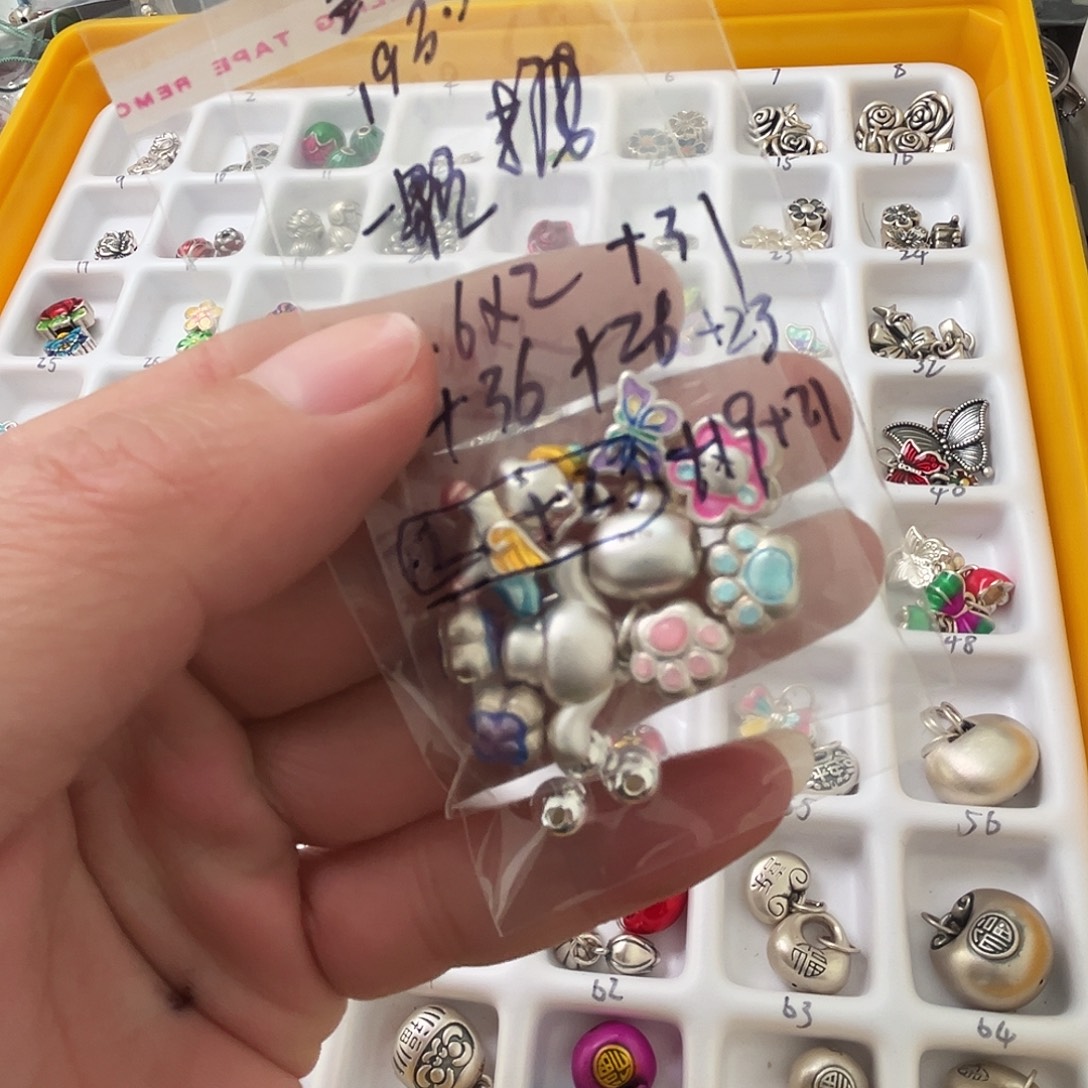 吊坠足银珐琅全套