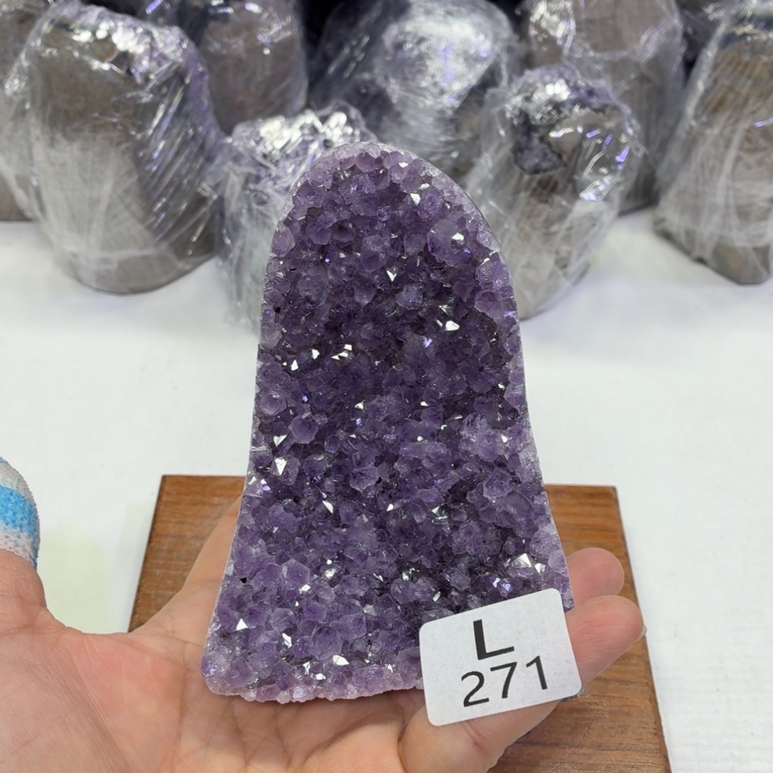 水晶未镶嵌摆件天然紫水晶