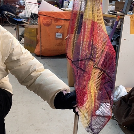 不锈钢折叠一体抄网挂胶wei xia