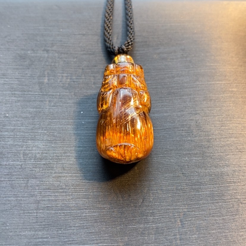 【闪购商品】发晶颈饰未镶嵌悠*天然铜发晶貔貅吊坠