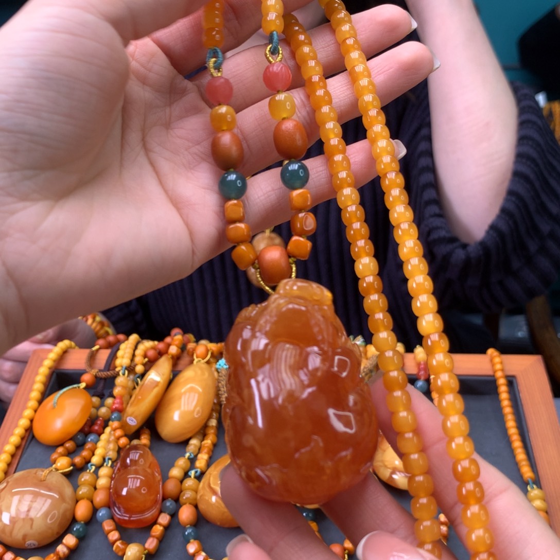 蜜蜡未镶嵌颈饰天然