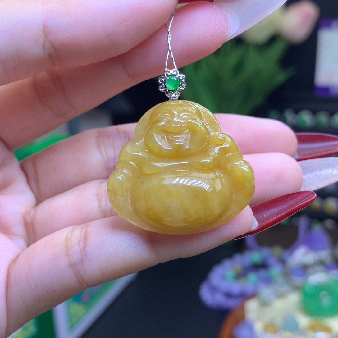 翡翠颈饰18K金镶嵌天然