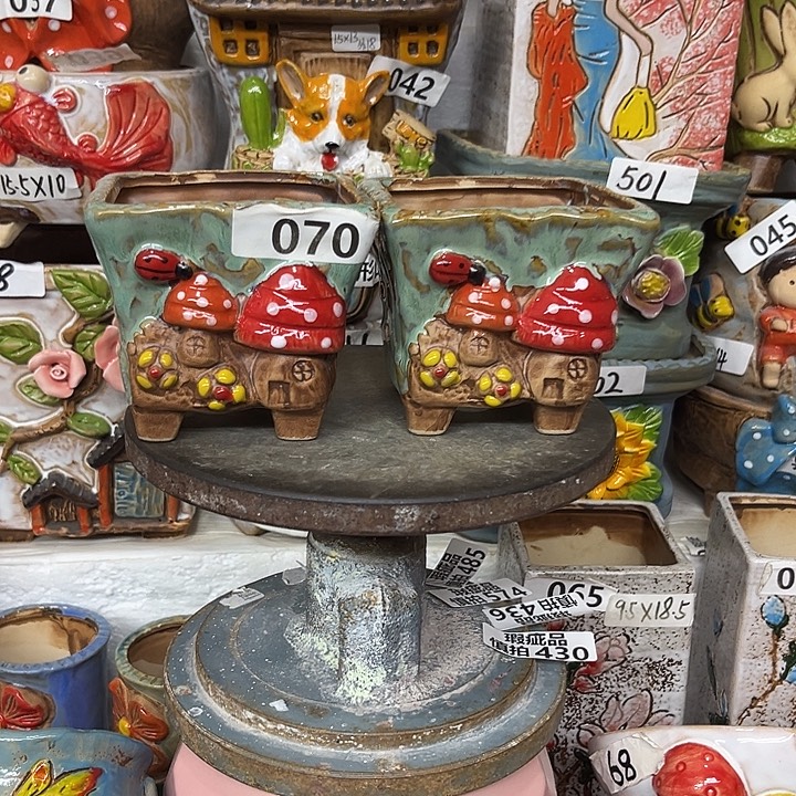 粗陶材质多肉花盆
