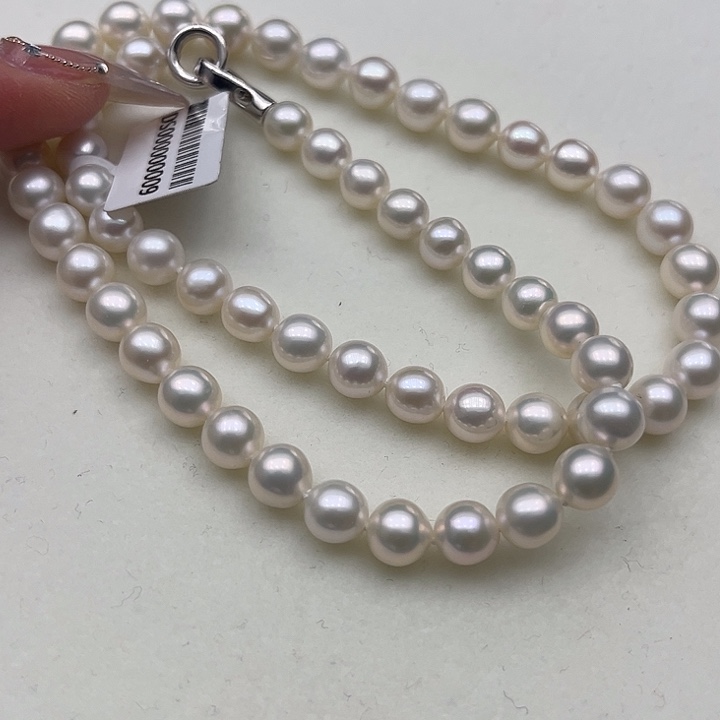淡水珍珠颈饰银S925镶嵌➕7高品极光炫彩