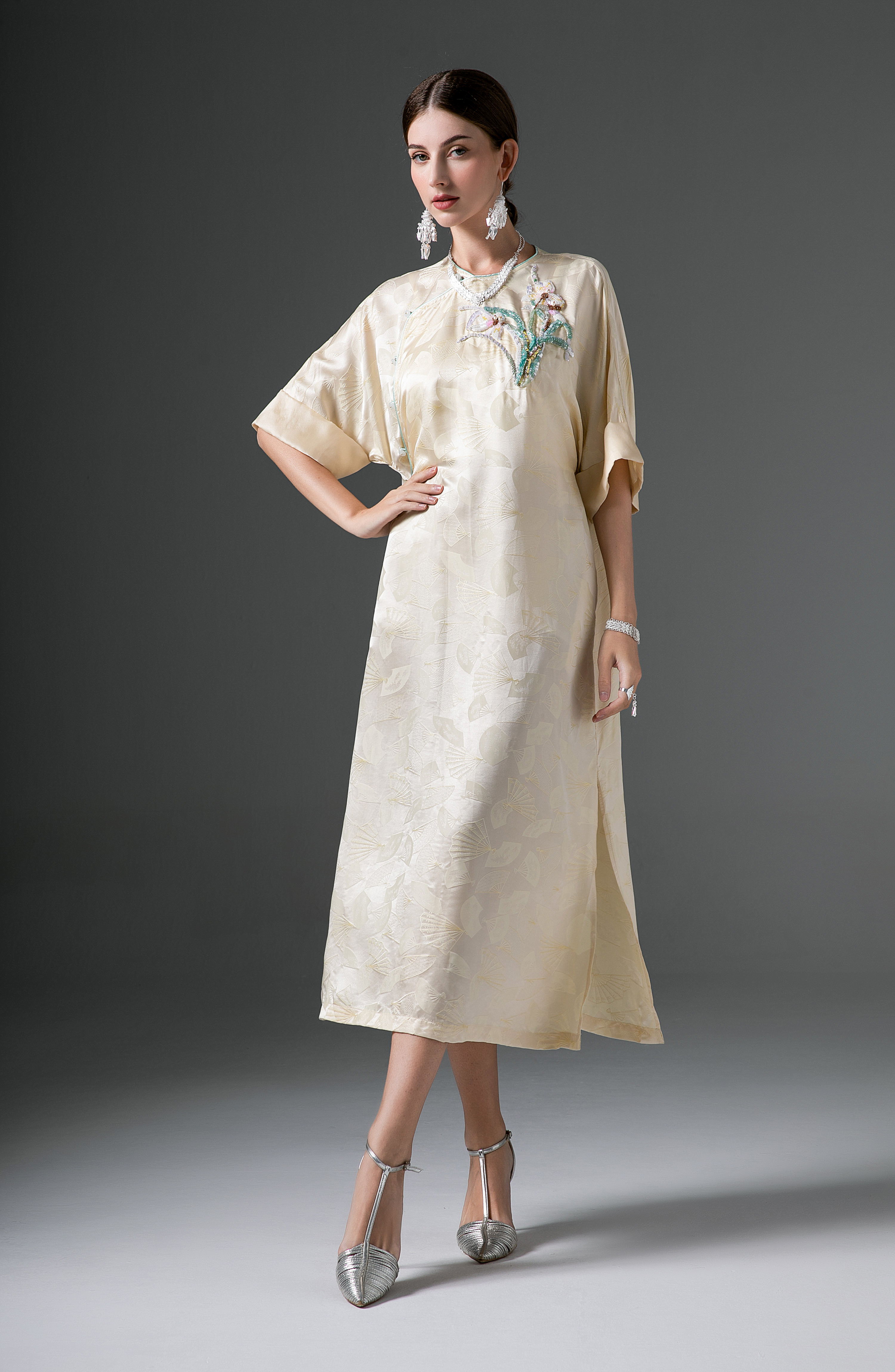 Fanny Darnat/芬妮丹娜特中国风国潮显瘦女中长款太太服