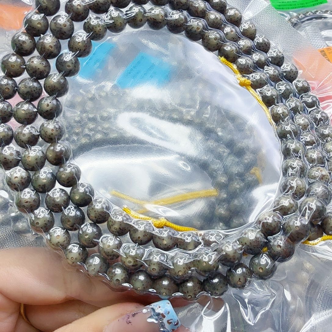 手串星月菩提97高端绿星月菩提0.8圆108