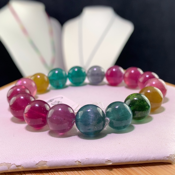 双色碧玺手链未镶嵌