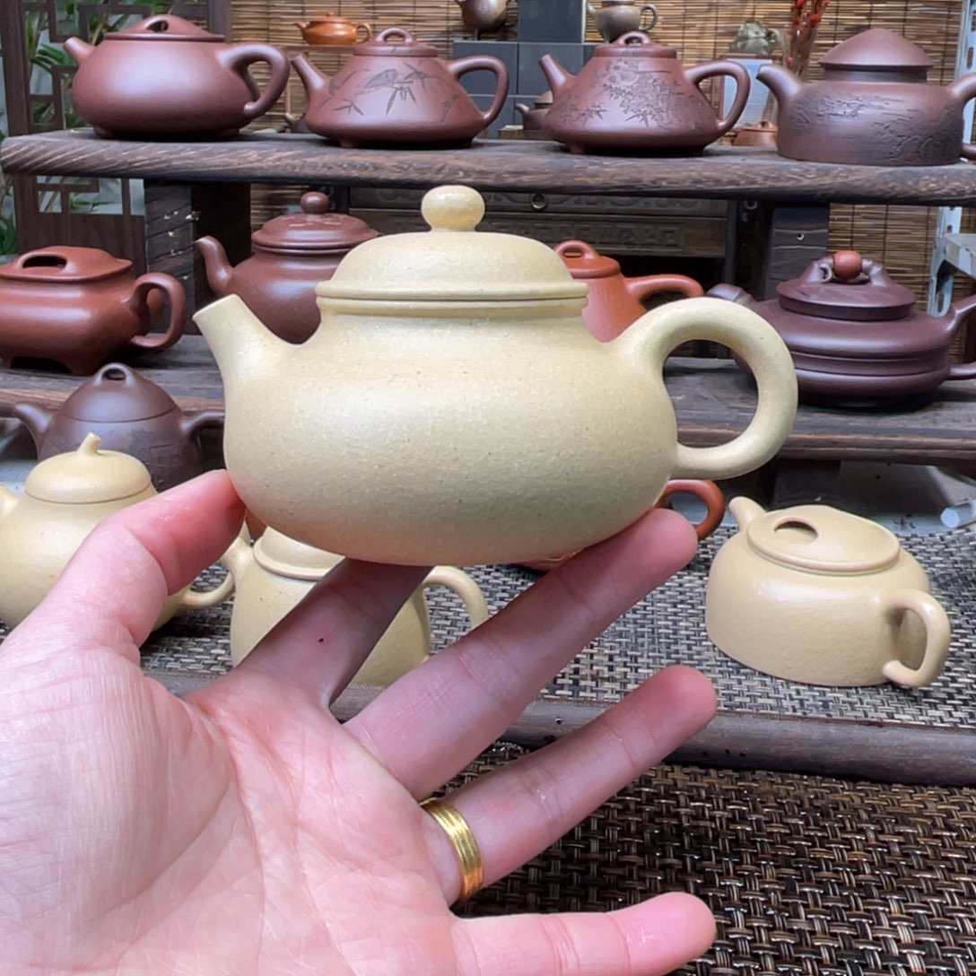 紫砂茶壶宜兴原矿紫矿手工制170