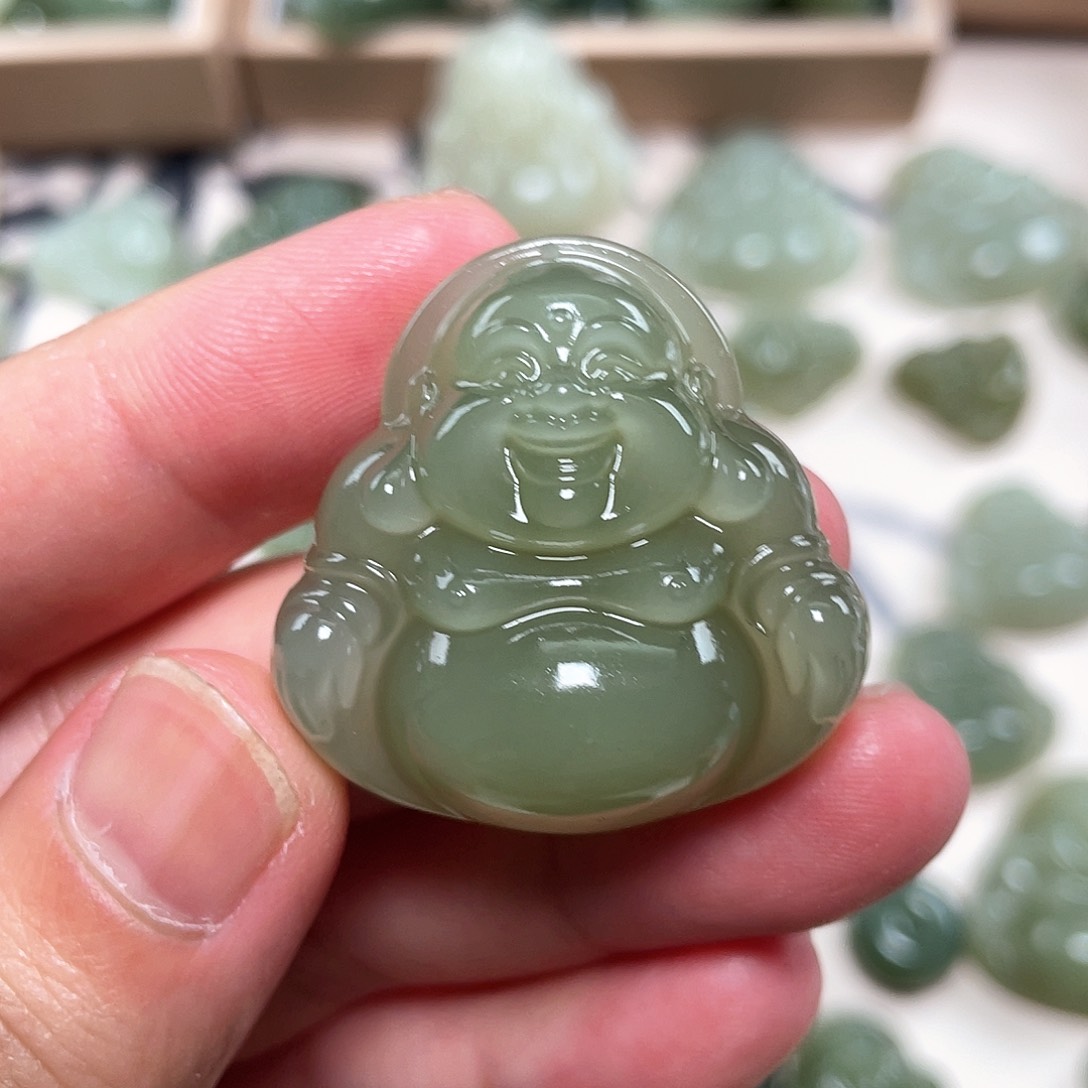 和田玉未镶嵌吊坠(不含链)水线35