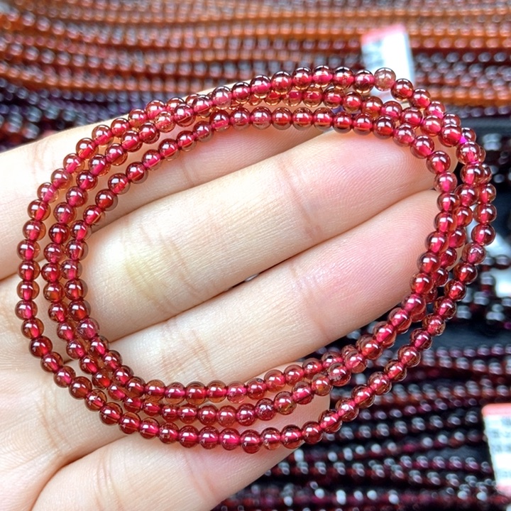 石榴石手链未镶嵌3.4mm