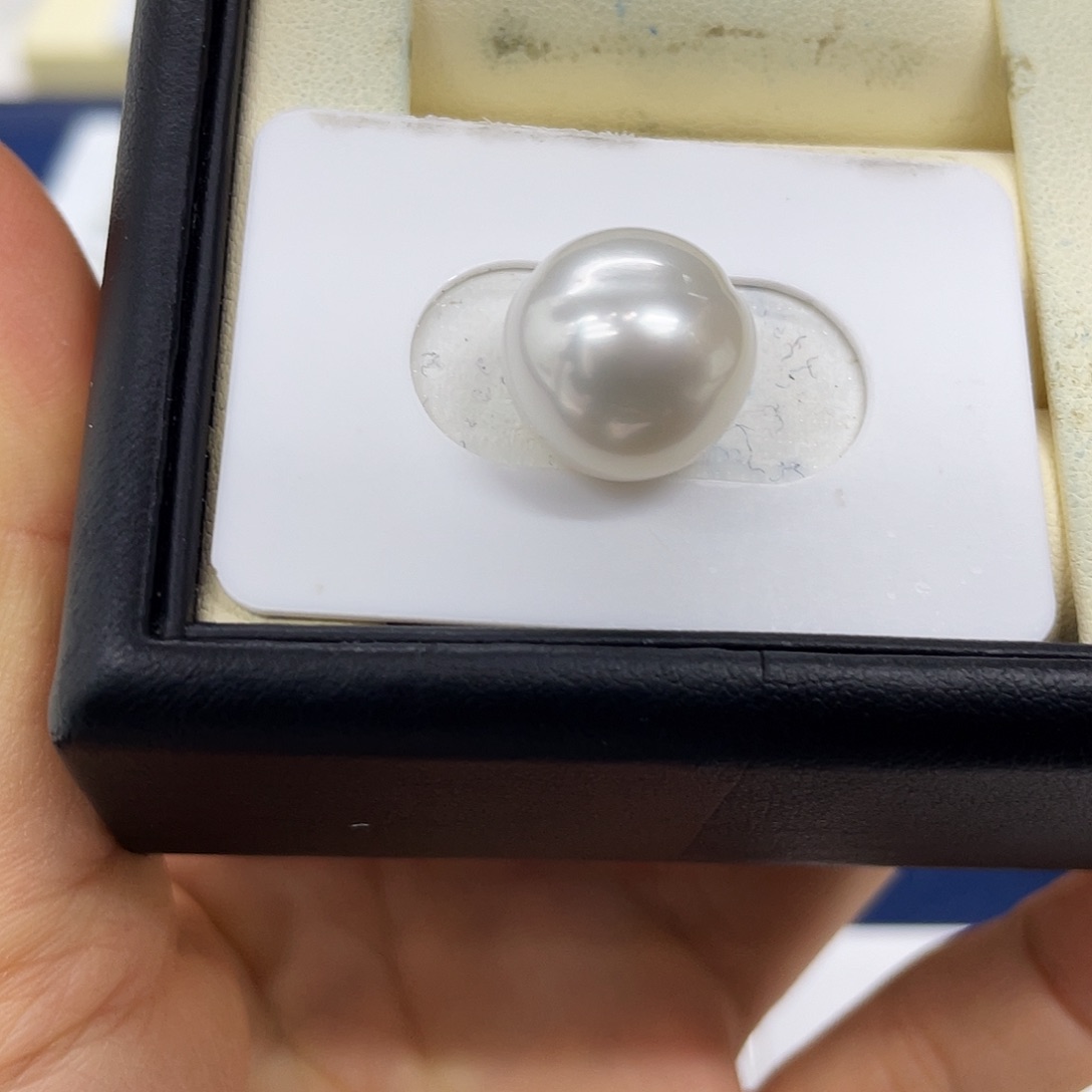 海水珍珠裸珠澳白14-15mm白光