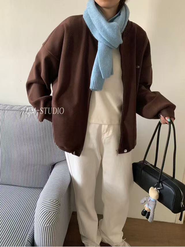 UM#619303#圆领拉链外套 FL