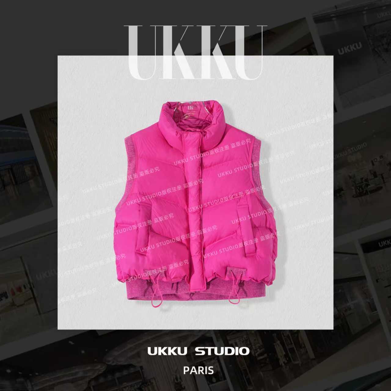小文【UKKUSTUDIO】 羽绒服修身气质显白重磅质感马甲915019