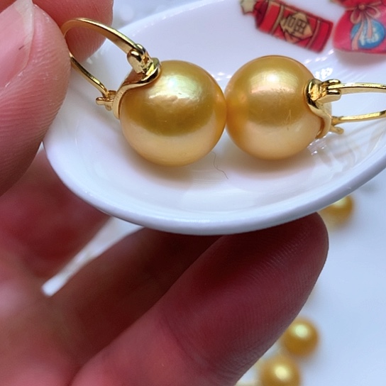 淡水珍珠耳饰银S925镶嵌