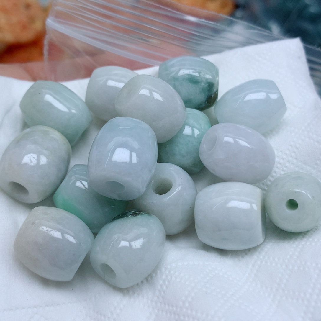 翡翠未镶嵌项链珠子批发