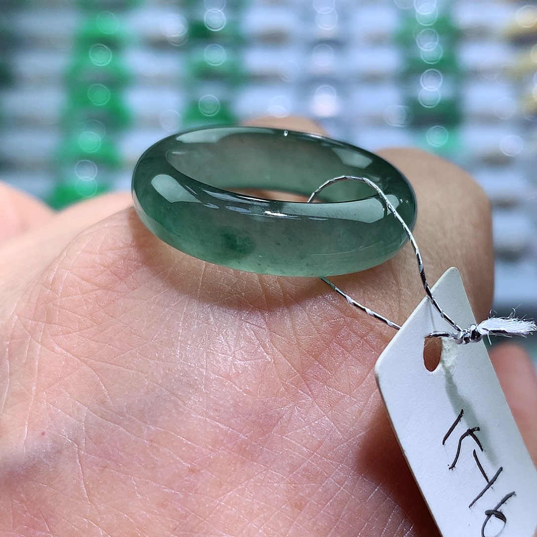 翡翠戒指未镶嵌15-16号