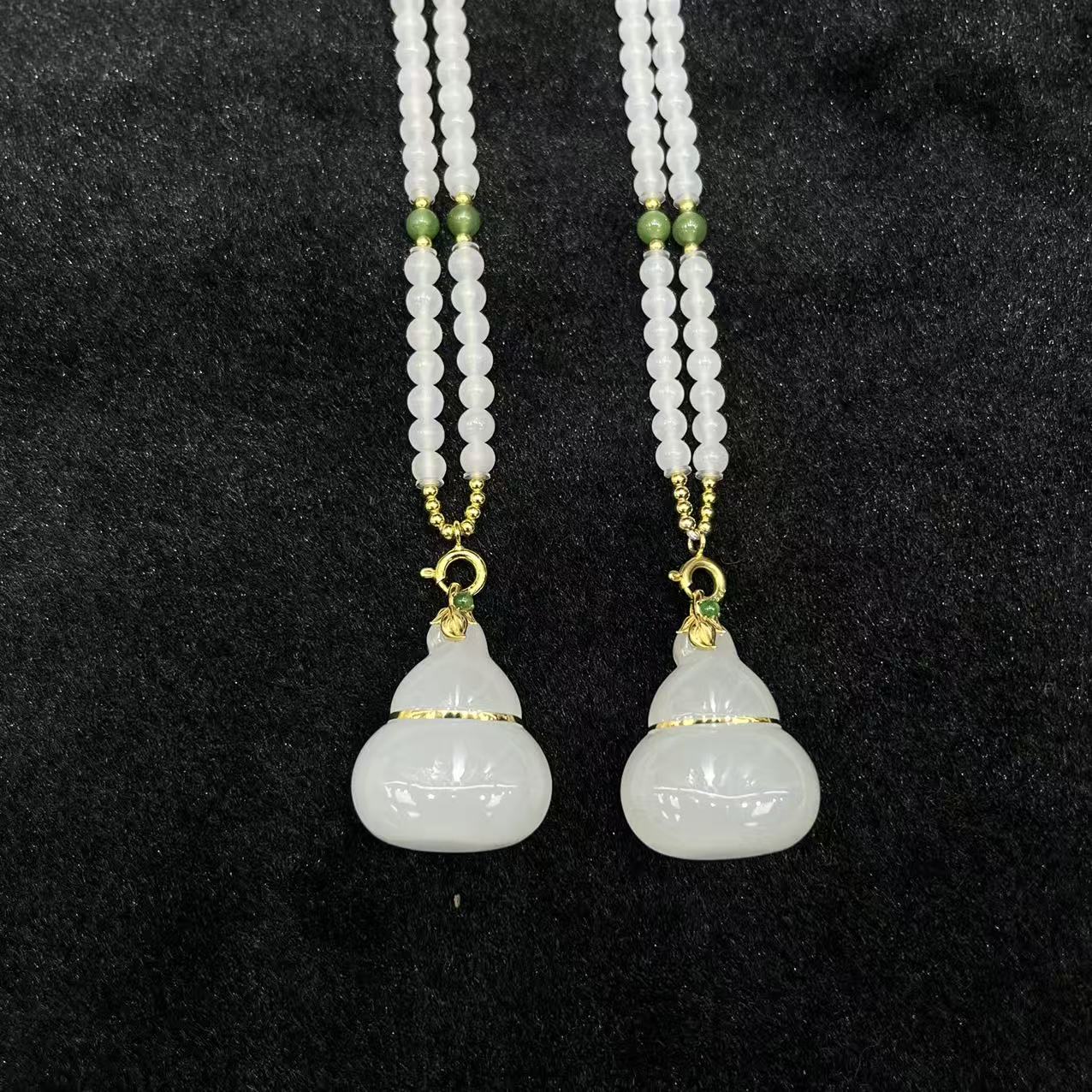 【玉经纶】204871/Q28-和田玉珠链-多样性发其一