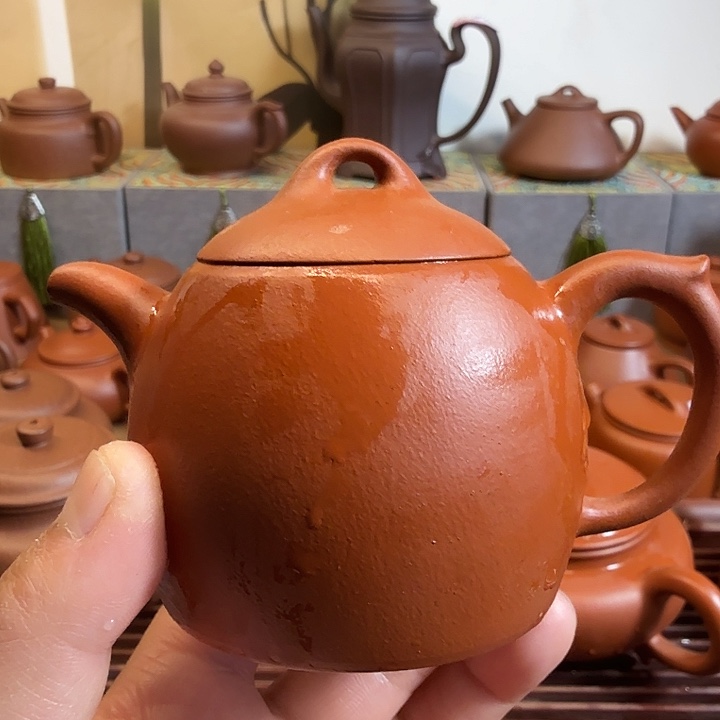茶杯紫砂全手工朱泥秦权160cc微瑕