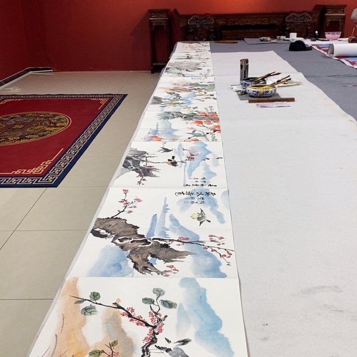 书法豆树隶 精品国画册页实木