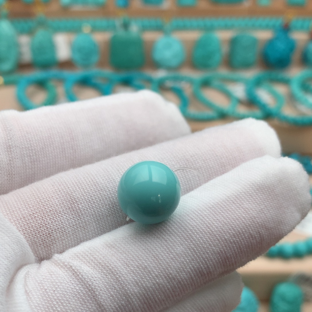 绿松石未镶嵌珠宝奇石12mm