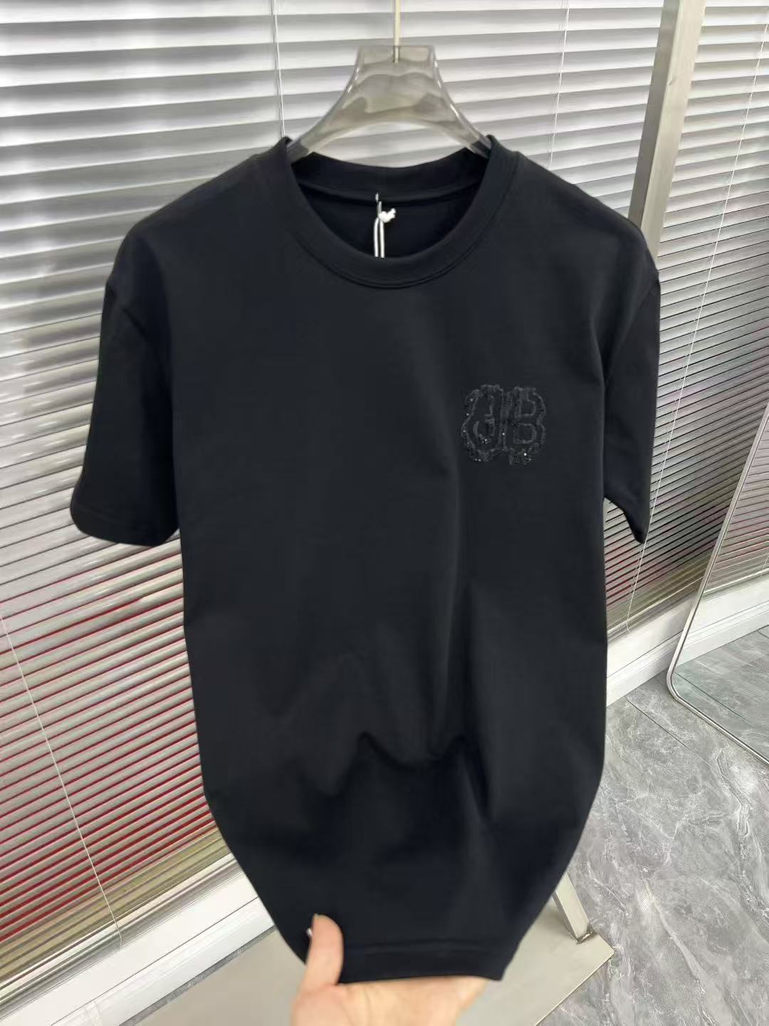 圆领春秋宽松男装印花短袖T恤短袖时尚轻奢痞帅男装
