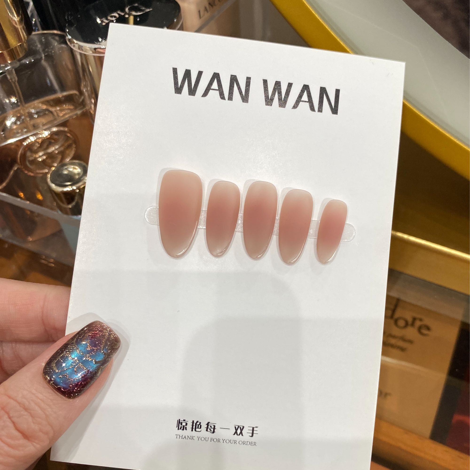 083一道光纯手工穿戴甲美甲磨砂款