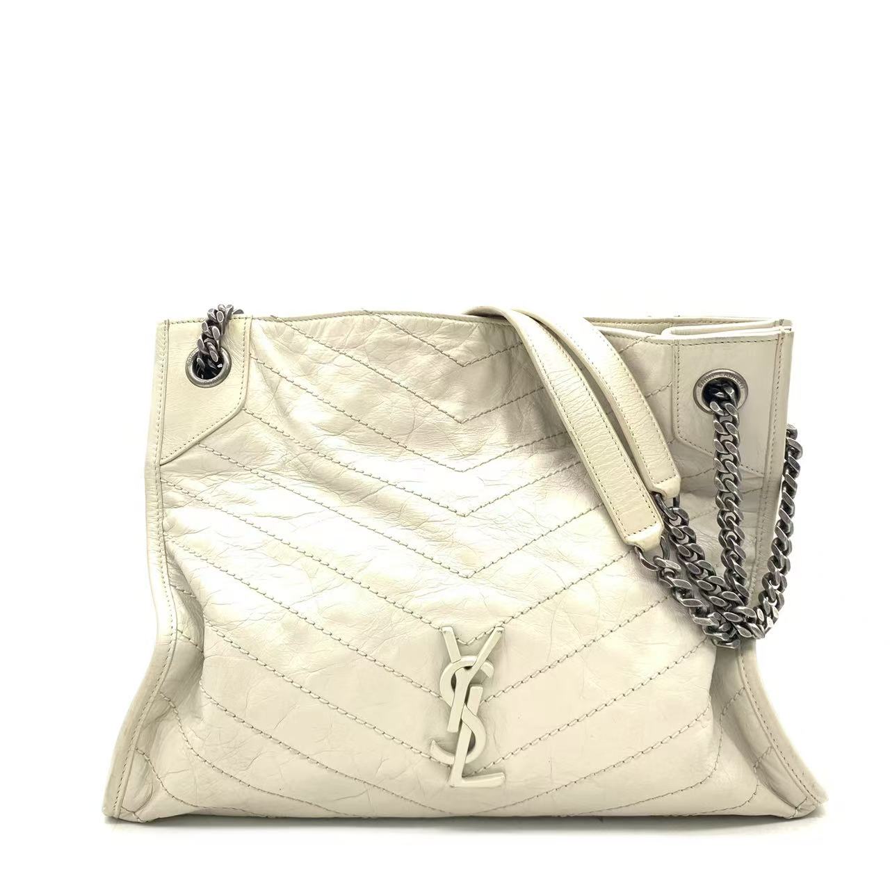 95新 YSL/圣罗兰 【安则专属】白色shopping单肩包