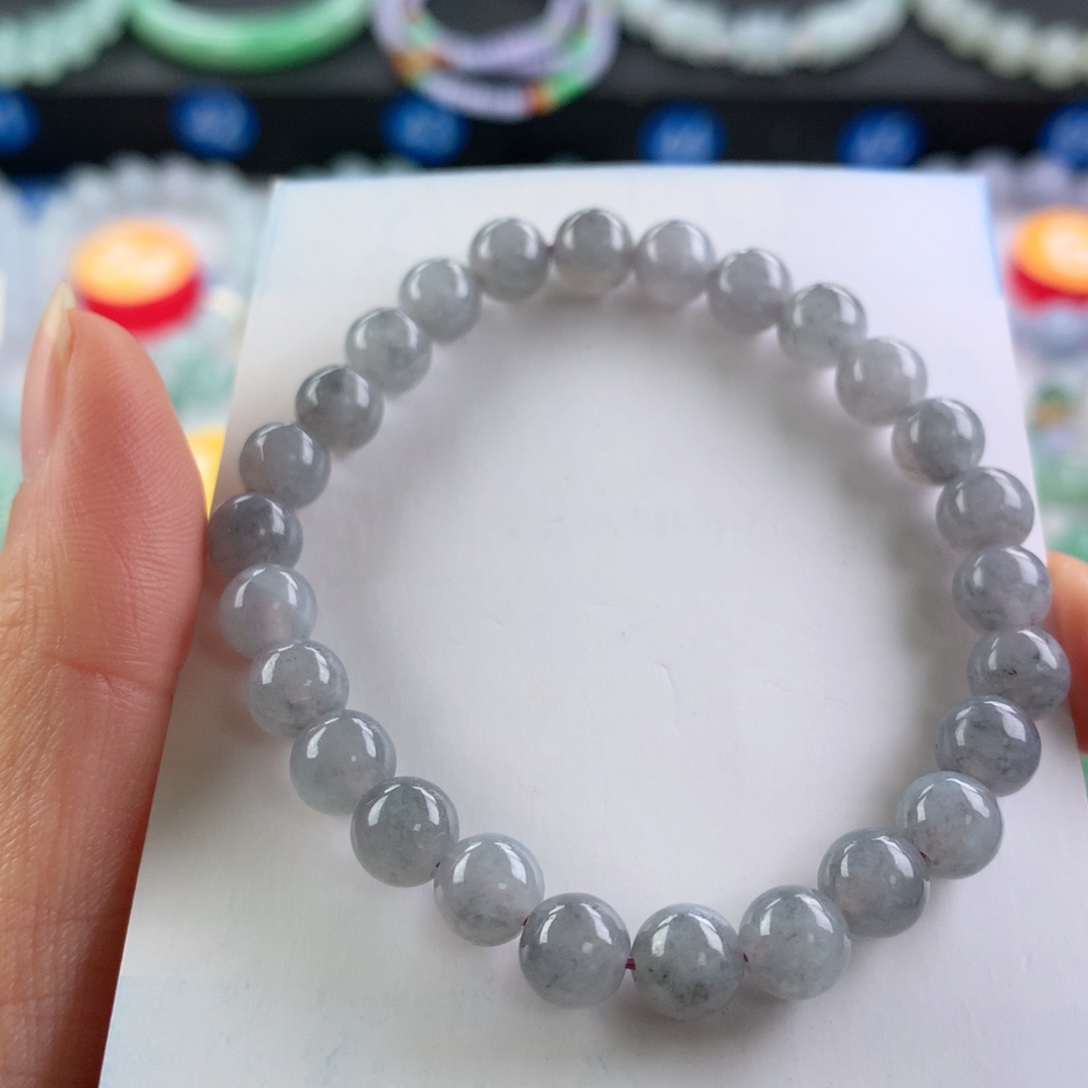 翡翠未镶嵌手链卡6.8