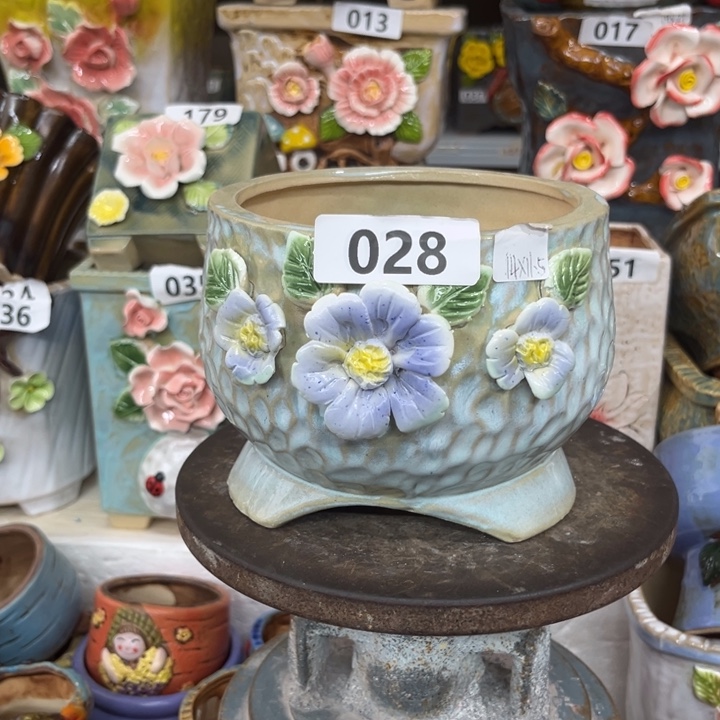 紫砂花盆粗陶材质多肉花盆