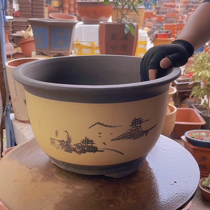 宜兴紫砂花盆002大