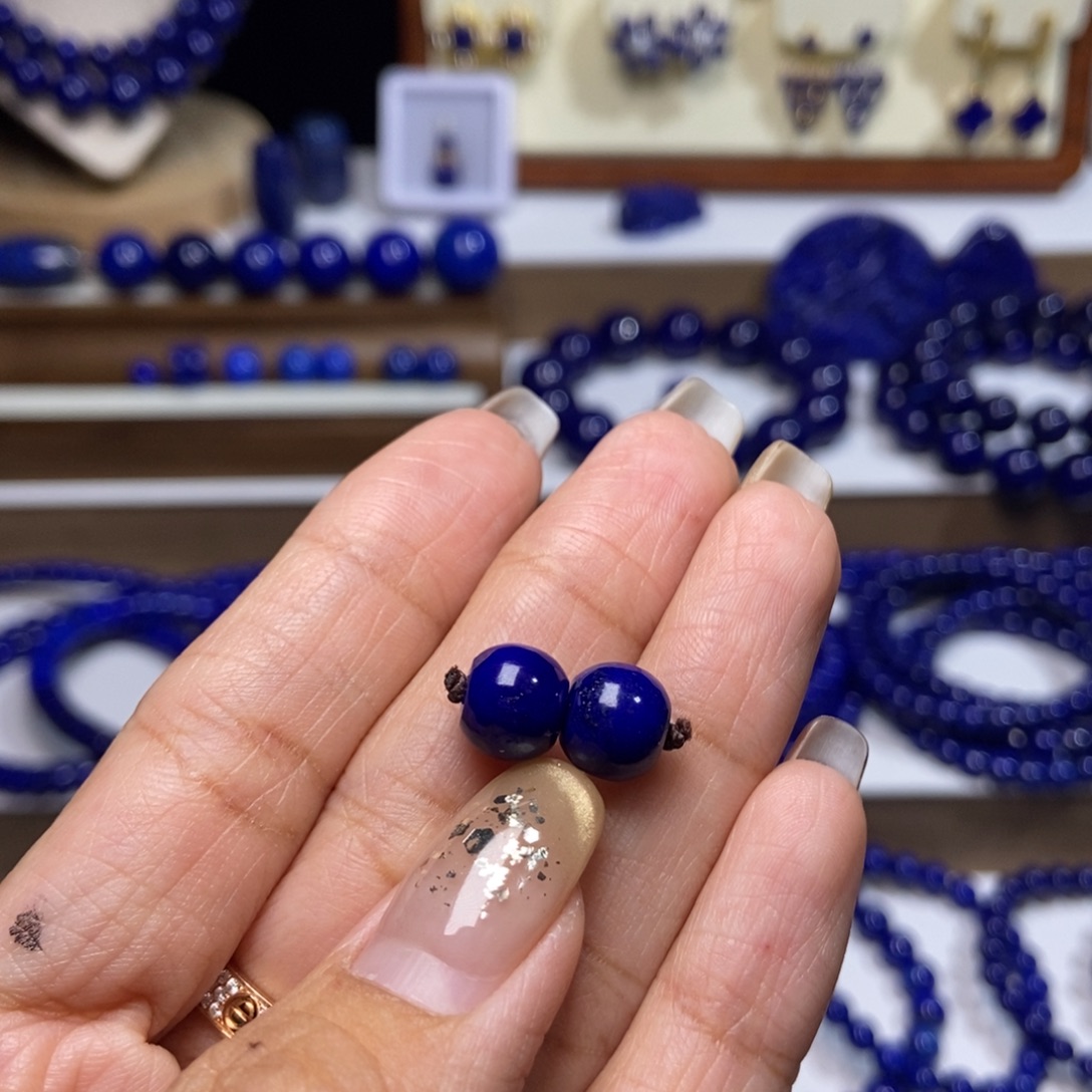 逗***芽青金石未镶嵌8mm+老型对珠