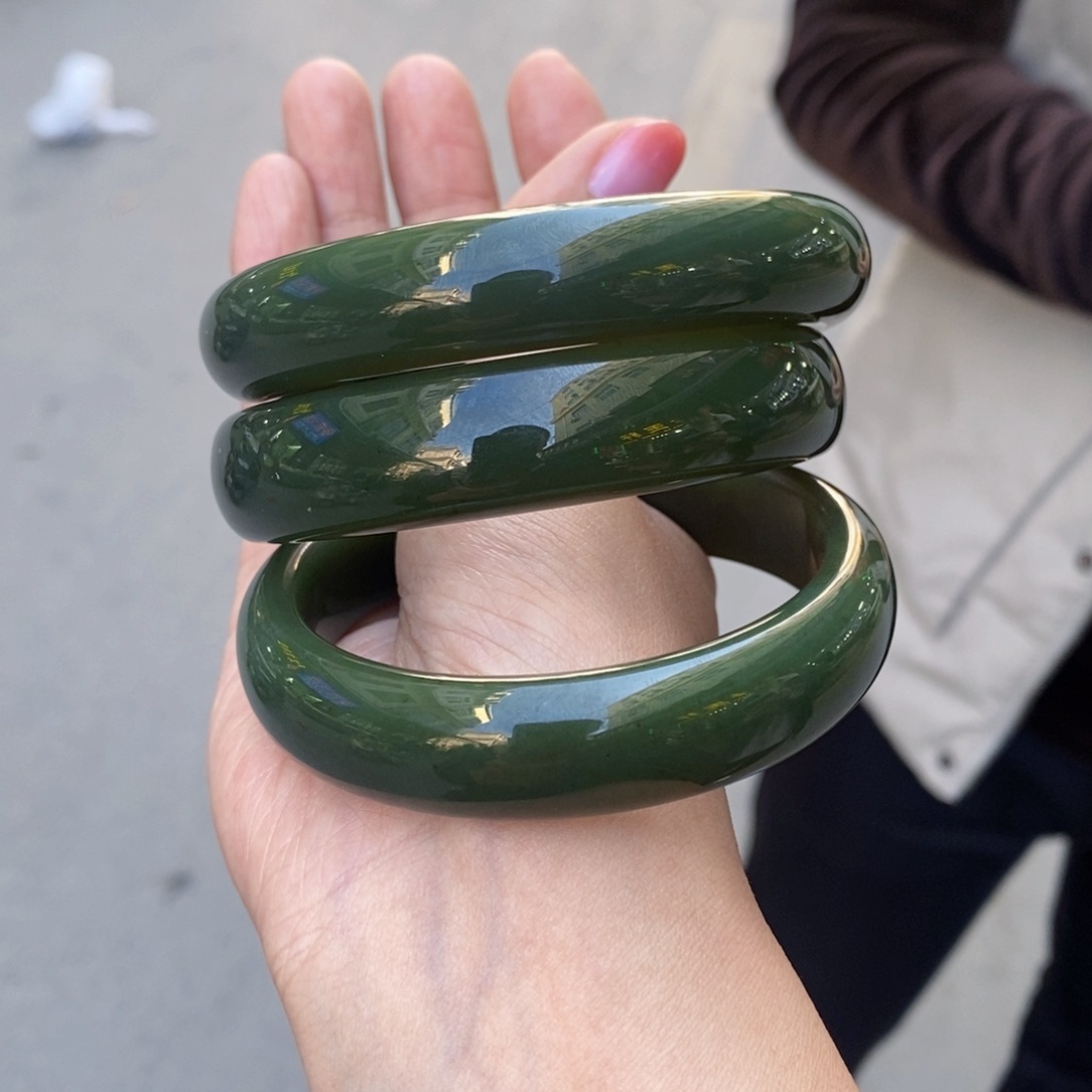 和田玉未镶嵌手镯多样性拍一发一