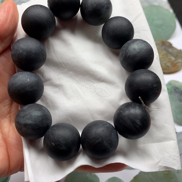 定制翡翠未镶嵌手串 毛货 无鉴赏期