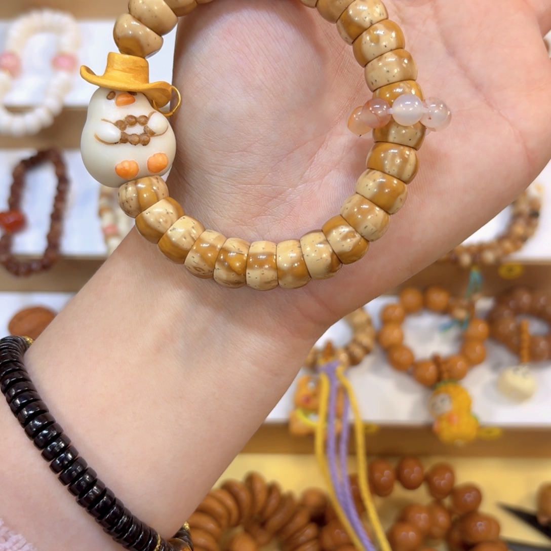 星月菩提吊坠紫金鼠奶油花皮