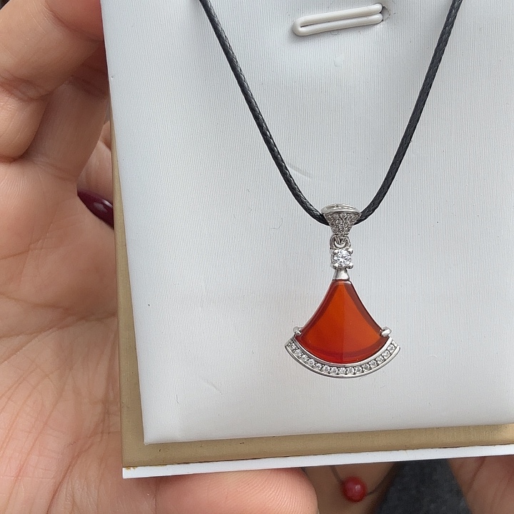 玛瑙/玉髓银S925镶嵌颈饰