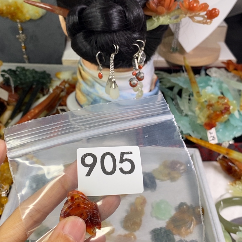 【闪购商品】岫玉发饰合金时****梭