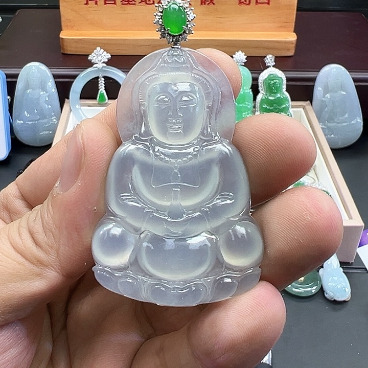 翡翠未镶嵌颈饰天然缅甸a货翡翠