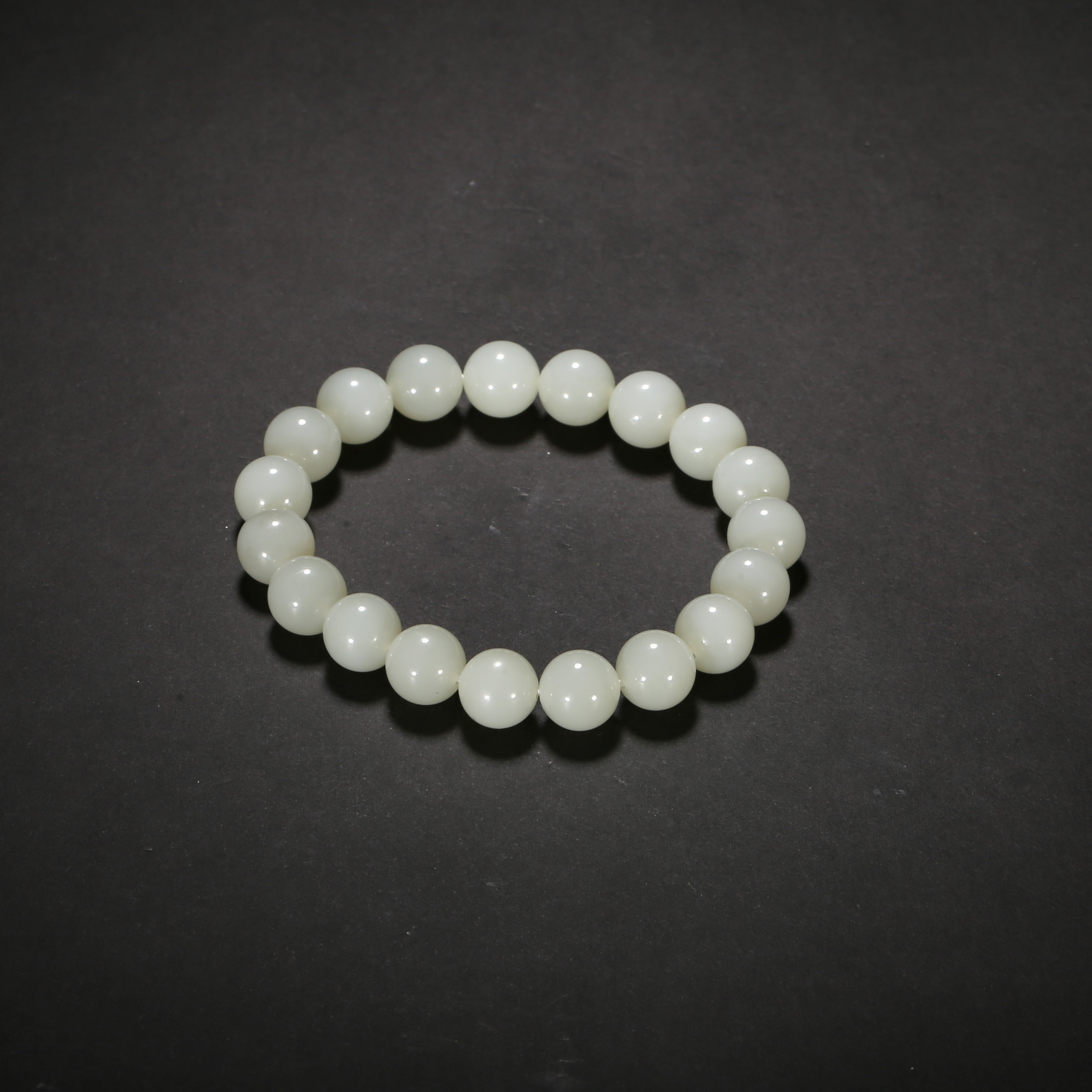 清代*圆珠玉手串/12LB5045/和田玉【北京文博】