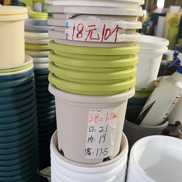 四季3#口径21白色10个无托