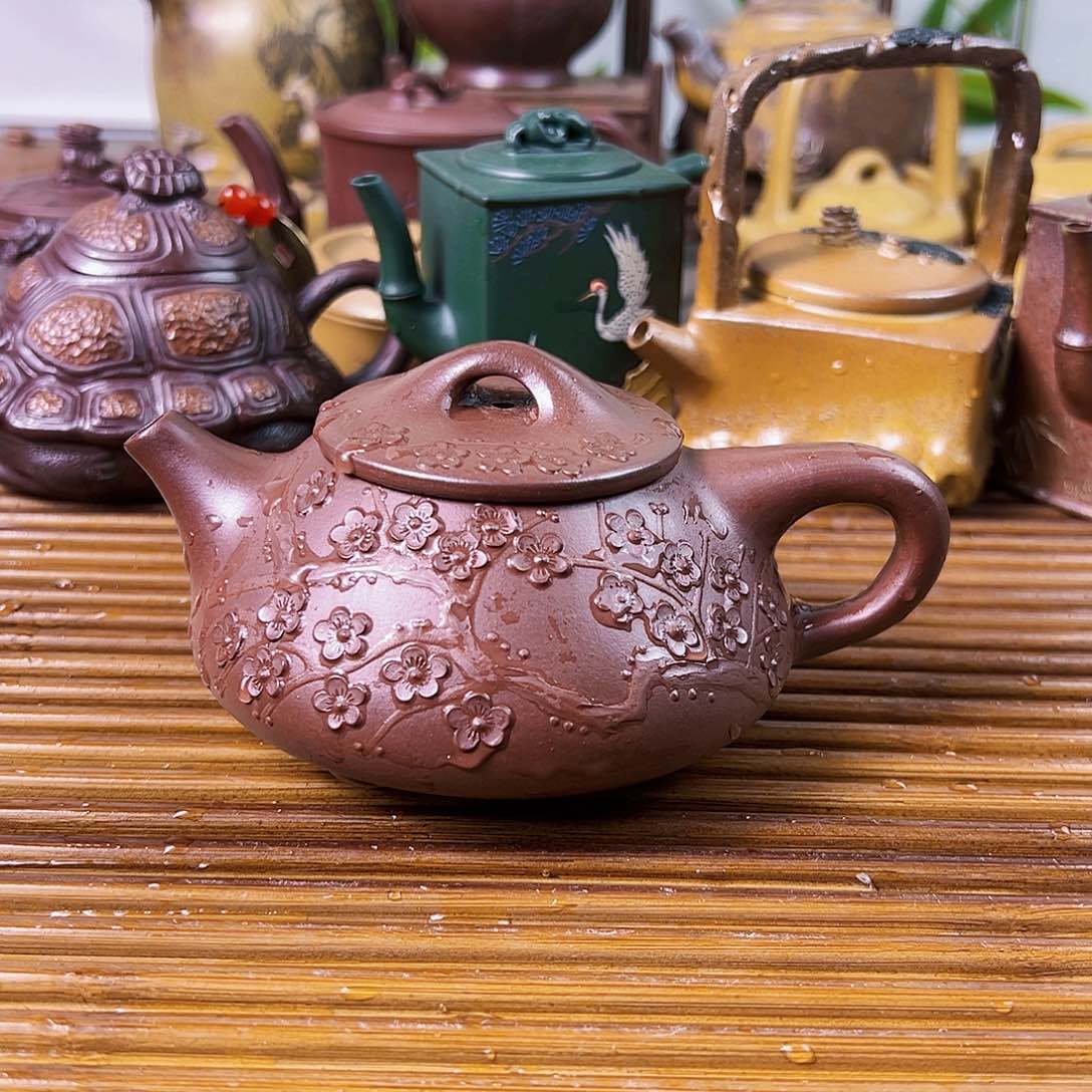 紫砂茶壶石瓢紫泥200cc