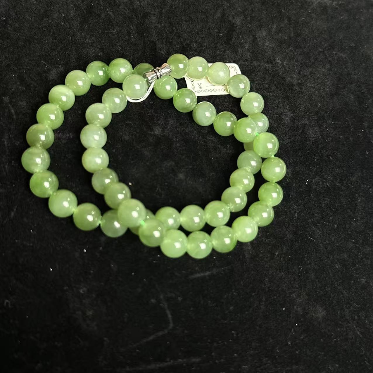 和田玉碧玉珠链A9317