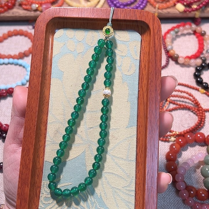 玛瑙/玉髓合金珠宝半成品手机链