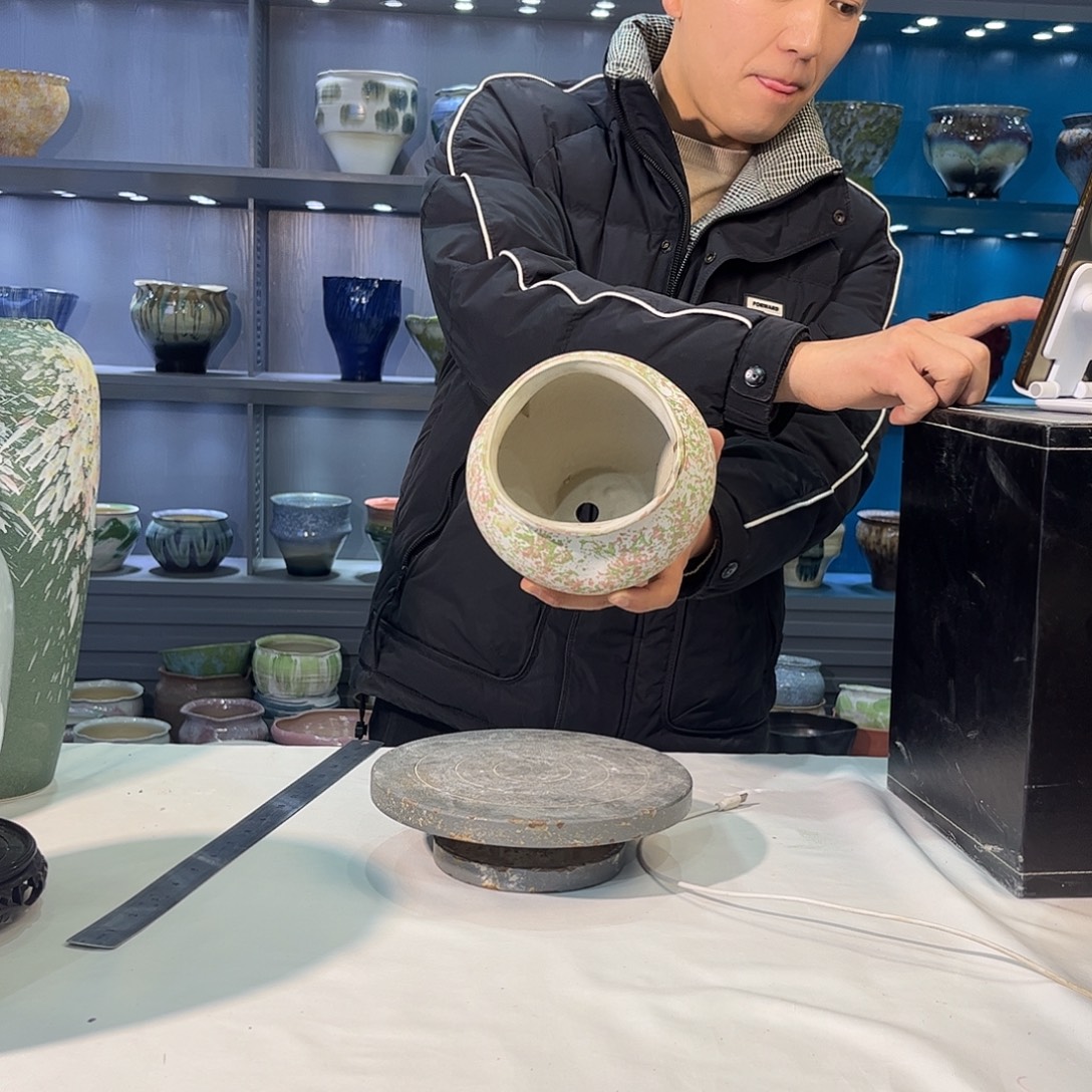 陶摆件景德镇陶瓷花盆