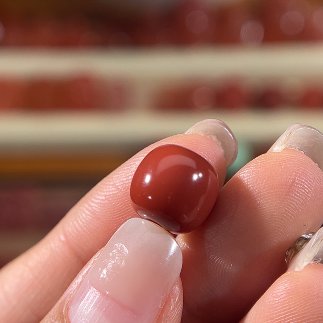 南红玛瑙未镶嵌老型珠  10.5x9.8mm 不退换