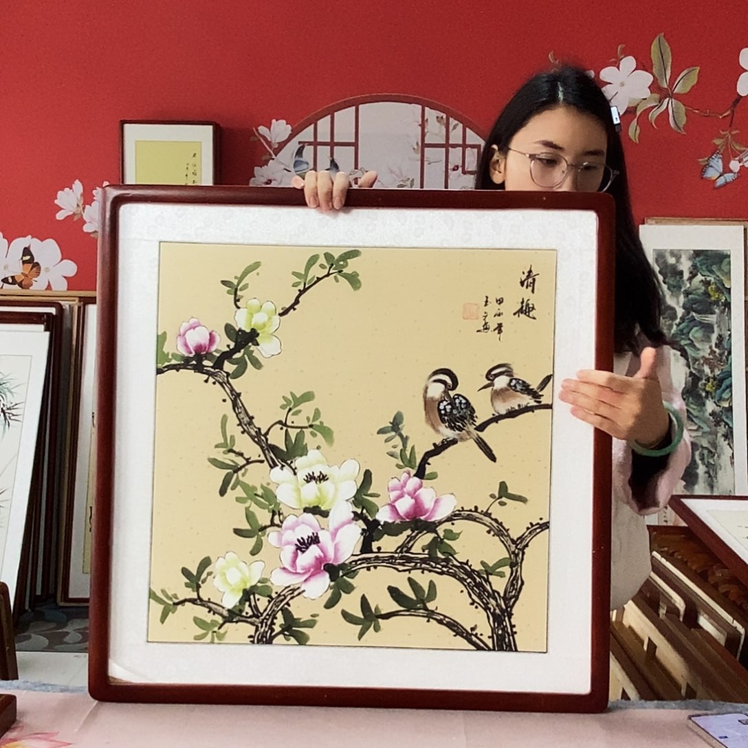 国画手写手绘国画作品62✖️62