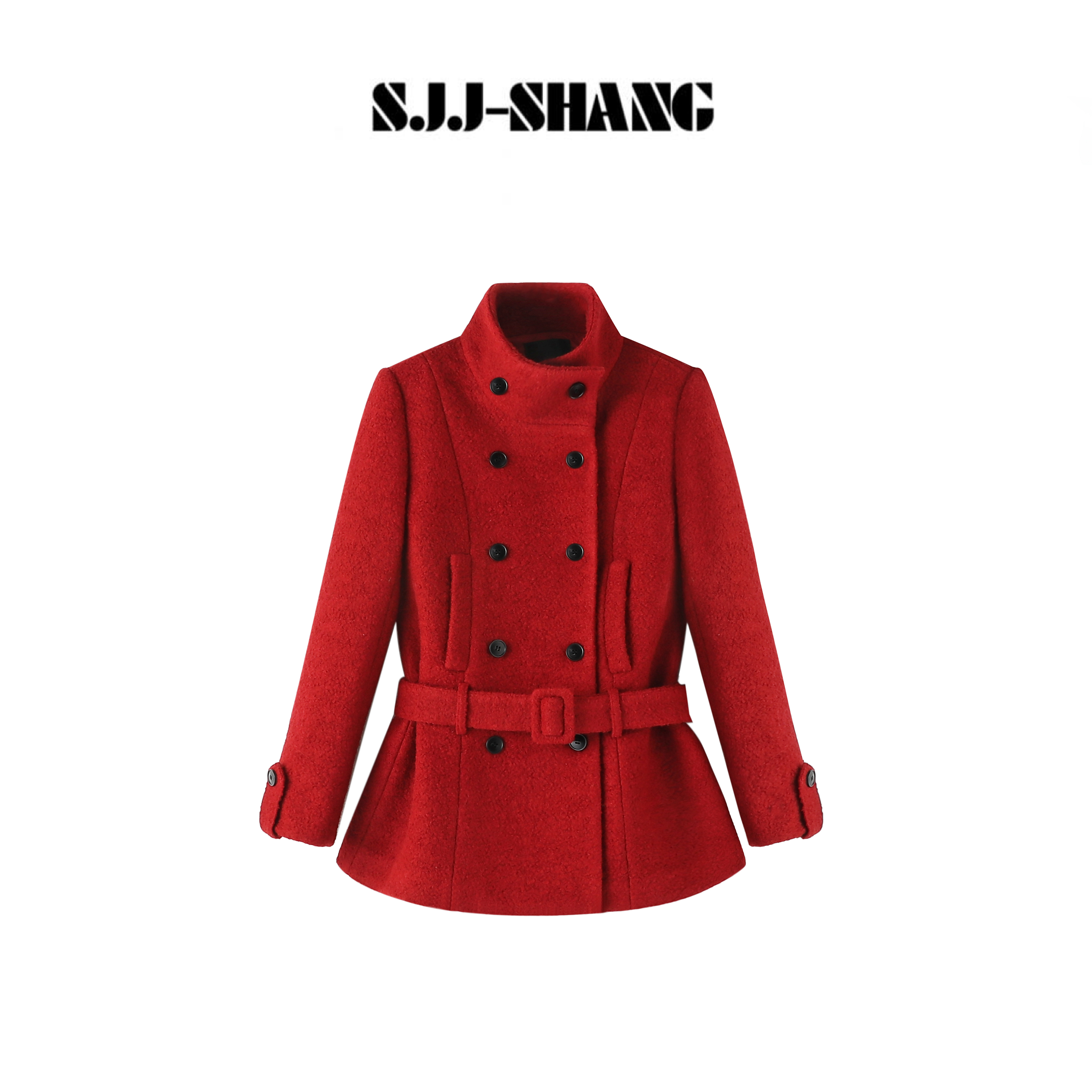 SJJ-SHANG【绯红大羊鹅】澳洲羊毛匈牙利90大朵绒白鹅绒服q136449p