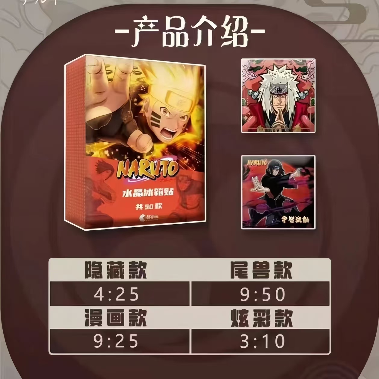 潮谷社【火影忍者】水晶冰箱贴动漫二创盲盒（代拆）