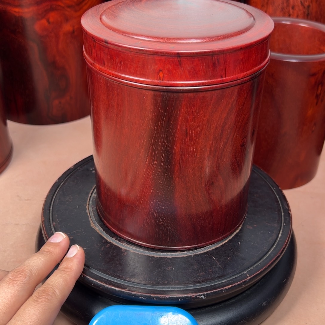 檀香木小叶紫檀茶叶罐