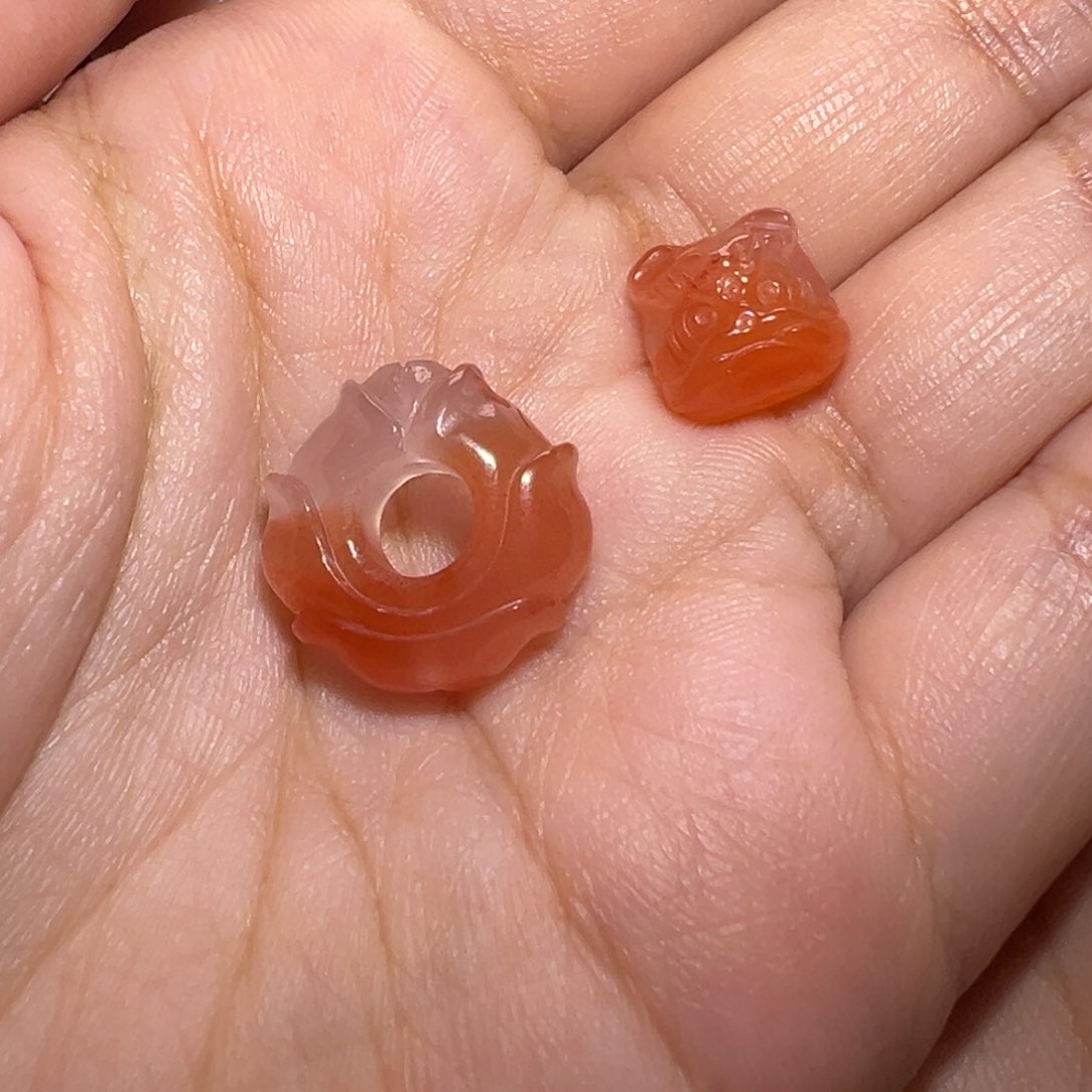 南红玛瑙珠宝奇石未镶嵌哥**塞冰飘雕刻