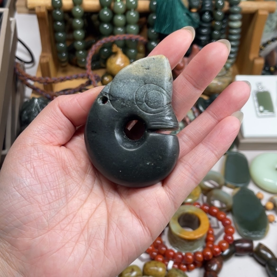 【闪购商品】岫岩河磨玉（透闪石质玉）手把件未镶嵌